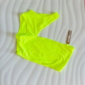 SKIMS Fits Everybody Neon Yellow Crop Top 2X NWT